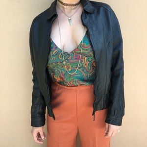 Black leather jacket